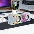 thumbnail image 3 of Altavoz inalámbrico portátil Sunnimix Colorful RGB Light V5.3 10W para Home Party Desktop Blanco, 3 of 8