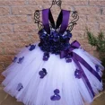thumbnail image 5 of Vestido de tul con tutú y flores de hortensia para niña, vestido de princesa de hadas, vestido de fiesta de cumpleaños para boda para niña, 5 of 5