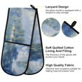 thumbnail image 2 of Yayeee Double Oven Mitt Kitchen Heat Resistant Baking 35" x7" Quilted Glove, Plants and River, 2 of 6