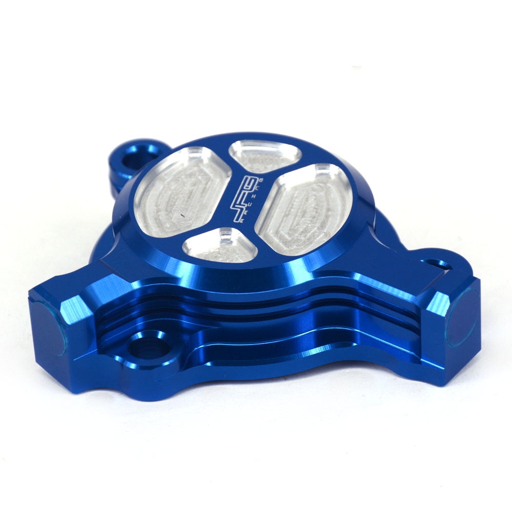 JFG RACING CNC Billet Aluminum Blue Oil Filter Covers Caps For Motorcycle Yamaha YZ250F 2003-13 WR250F 2003-14 YZ450F 2003-09 WR450F 2003-15 