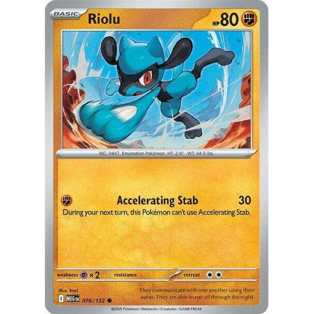 Pokemon ME01: Mega Evolution Common Riolu #76
