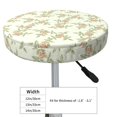 thumbnail image 4 of Kll Rose Darkseagreen Color Background Round Bar Chair Cushion Cover 13 Inch,Bar Stool Protector With Elastic, Soft Washable, 4 of 7