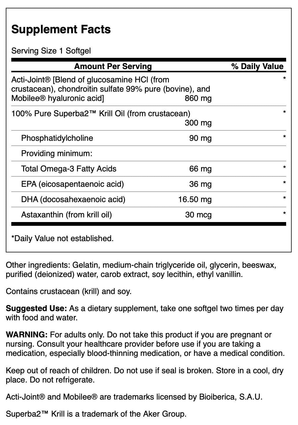 Swanson Acti-joint Plus with Omega-3 Krill Oil 60 Softgels