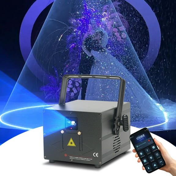 APP Control 5W RGB Laser Light ILDA Animation Beam DMX512 for DJ stage lighting