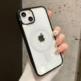 thumbnail image 2 of Black Edge Phone Case, Support MagSafe Wireless Charging, Shockproof Clear Case for iPhone 11 Pro Max, 2 of 9