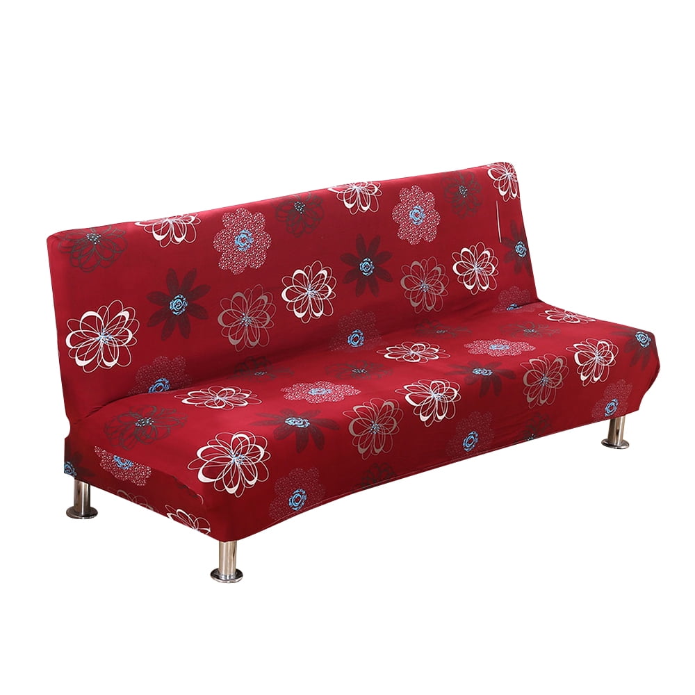 CJC Armless Futon Sofa Cover, Stretch Folding Sofa Bed Cover without