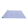 thumbnail image 2 of Ahgly Company Machine Washable Indoor Square Oriental Blue Industrial Area Rugs, 6' Square, 2 of 4