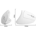 thumbnail image 5 of Mouse Inalámbrico Ergonómico Recargable, 2.4GHz Ratón Óptico Inalámbrico con Receptor USB para Mac y Windows, Diseño Ergonómico, 6 Botones, 800/1200/1600DPI, Protege el Brazo（Blanco）, 5 of 5