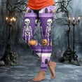 thumbnail image 2 of adviicd Womens Halloween Soft Comfy Leggings Printed Stretchy Leggings Yoga Pants (Purple, S), 2 of 7