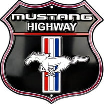 HangTime Ford Mustang Highway 24 inch die cut garage sign