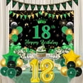 thumbnail image 2 of 40th Birthday Decoration Green, Happy 40th Birthday Banner for Women Men, 40th Birthday Balloons Green and Black 40th Birthday Bunting Flag Gold 40 Foil Balloon for Her Him 40 Year Old Birthday, 2 of 6