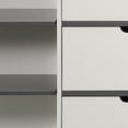thumbnail image 3 of Benjara 47" Accent Cabinet with 3 Drawers and 3 Open Shelves- White Wood, 3 of 6
