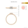 thumbnail image 4 of ANGARA Natural Emerald-Cut Diamond Solitaire Ring in 14K Rose Gold for Women (Size-5x3mm| Color-I-J| Clarity-I1-I2) | April Birthstone, Anniversary, Jewelry Gift for Women | Natural Diamond Ring, 4 of 9
