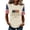 Beige, variant on Women USA 250th Anniversary Shirt Patriotic Independence Day Shirt Women Casual Crew Neck Short Sleeve Top