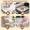 thumbnail image 4 of Stainless Steel Cutting Boards for The Kitchen, Suitable for Meat, Fruits, Vegetables, Bread, and Baking Large-sized Cutting Boards (19.69 x 15.7 in), 4 of 5