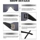 thumbnail image 4 of Sunglasses for Women Men Rimless Wrap around Sunglasses, Rectangle Futuristic Sunglasses Oversized Fashion Frameless, 4 of 5