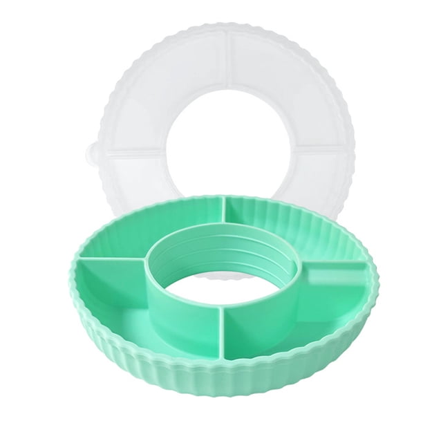 Wosthever Bandeja de silicona para aperitivos, ideal para galletas, frutos secos y dulces, ideal para diversas ocasiones, reutilizable. Mostrada verde claro