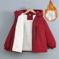 thumbnail image 2 of Boys Girls Winter Coat With Padding Thickened Fleece Windproof Outdoor Thermal Jacket For Kids Youth Children, 2 of 5