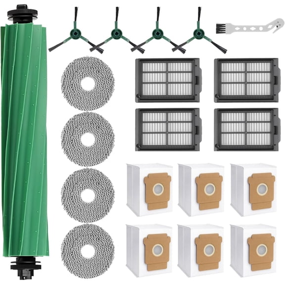 DAEX 20PCS Replacement Parts for iRobot Roomba 405/505 Combo, Accessories Kit with 4 Side Brushes, 4 Filters, 4 Mop Pads & 6 Dust Bags