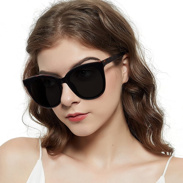 Gafas de sol LVIOE polarizadas grandes estilo ojo de gato para mujer