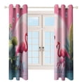 thumbnail image 4 of Tropical Flamingo Paradise(4) Luxury Window Curtains Blinds for Living Room Kids Bedroom Bathroom Kicthen Door Home Decor 2 Panels, 4 of 6