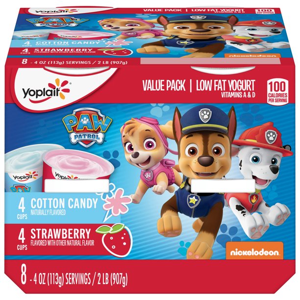 Yoplait Kids Yogurt, Cotton Candy and Strawberry, Variety Pack, 32 oz
