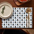 thumbnail image 5 of White Bigfoot and Pine Tree Pattern Summer Placemats Table Placemats Set Of 4-Linen Kitchen Washable Placemats Table Mats 11.8"x17.7" Non-Slip Heat Resistant, 5 of 6