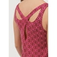 thumbnail image 2 of ellos Women's Plus Size Crossover Back Tank Dress - 30/32, Tropical Raspberry Print, 2 of 6