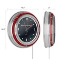 thumbnail image 2 of Dodge Logo Retro Neon Analog Wall Clock with Pull Chain, 2 of 4