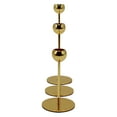 thumbnail image 3 of Mainstays Gold Taper Candle Holder Set, 3-piece, 3 of 8