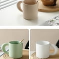 thumbnail image 4 of Bearachild Taza de café de cerámica reutilizable para el hogar, oficina, dormitorio, bebida, té de la leche, taza de desayuno, reutilizable con asa, para Teteras Verde Bearachild HA081206-02, 4 of 6