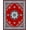 Red, Pattern 1, variant on ODIKA 4'x6' Machine Washable Non-Slip Area Rug, Traditional Design with Botanical High Traffic Rug, Ivory, 663904