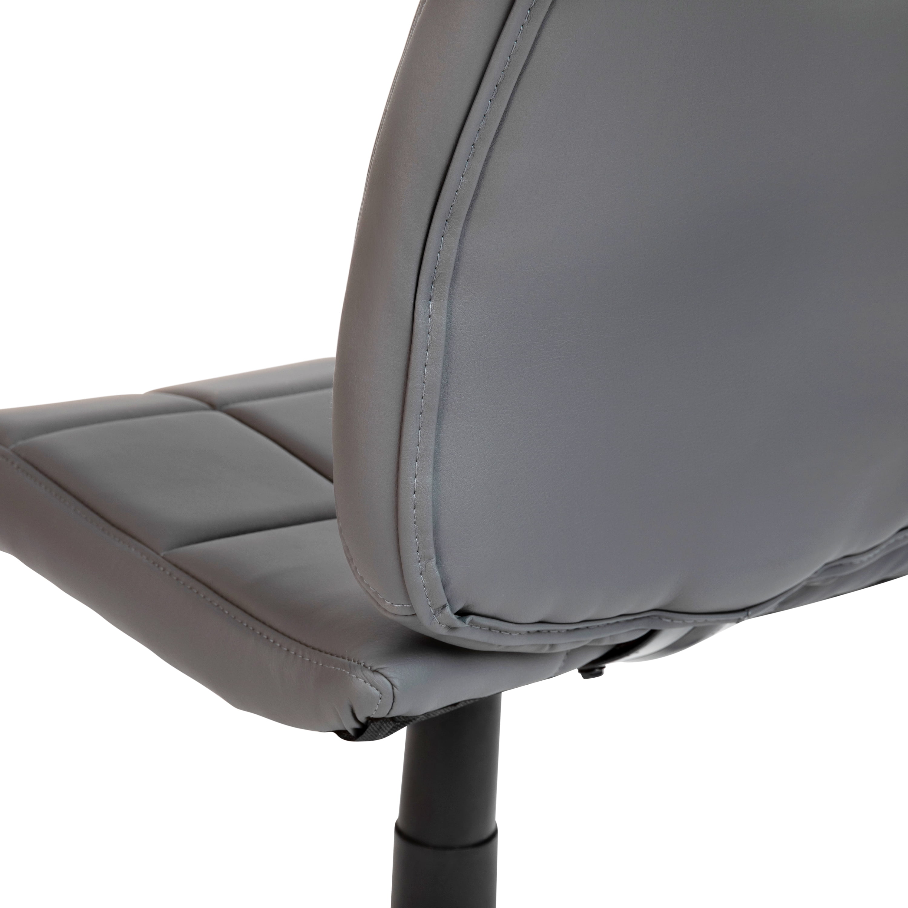 Flash Furniture Mid-Back Gray Quilted Vinyl Swivel Task Office Chair