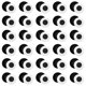 thumbnail image 2 of Guardurnaity 30 pares de cubiertas para pezones, pétalos de pecho de un solo , cubierta Invisible transpirable para pezones, pegatina para pezones Ropa interior Negro, 2 of 6