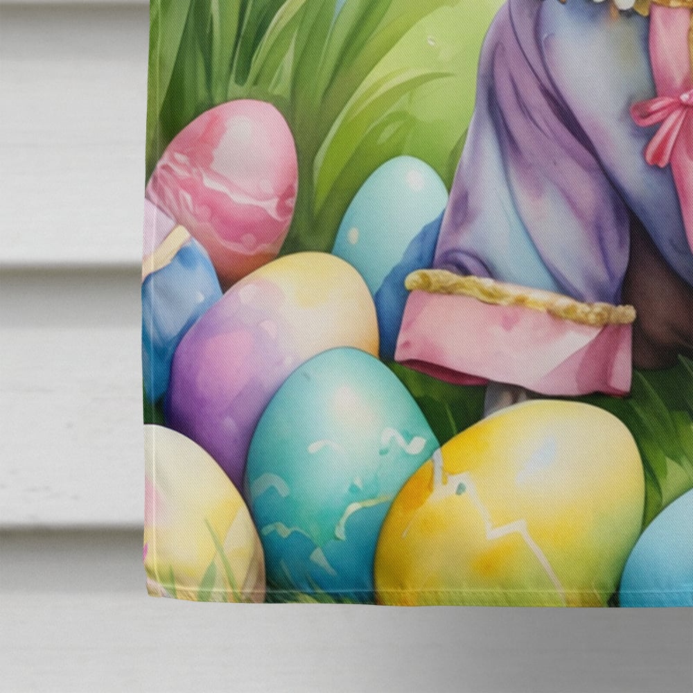 Chinese Crested Easter Egg Hunt House Flag 28 in x 40 in
