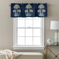thumbnail image 3 of Wild Plants Valance Curtain Mushroom Leaves Navy Blue Window Valances Rod Pocket Short Curtains Window Treatments for Kitchen Bedroom Bathroom Laundry 42" x 18", 3 of 9