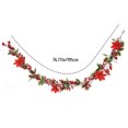 thumbnail image 2 of Guirlande de Verdure Artificielle 6.5 Pieds Guirlande de Houx de Noël Hiver Guirlande de Verdure Artificielle avec Baies Rouges et Feuilles de Houx pour Décoration de Table Murale de Maison Cheminée, 2 of 8