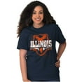 thumbnail image 3 of Illinois IL Pride Gameday Spirit Cool Men's Graphic T Shirt Tees Brisco Brands L, 3 of 4