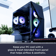 thumbnail image 3 of iBUYPOWER Slate Gaming PC Desktop Computer AMD Ryzen 5 5500 CPU, NVIDIA GeForce RTX 4060 8GB GPU, 16GB DDR4 Non-RGB 3200MHz RAM, 1TB NVMe SSD, Windows 11 Home, Gamer Keyboard and Mouse - SMA5N4601, 3 of 10