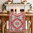 thumbnail image 2 of Bohemia Red Turkish Pattern Table Runner, Retro Ethnic Style Cotton Linen Kitchen Table Decoration Washable Dining Tabletop Runners for Home Party Decor 13x36 Inches, 2 of 9