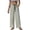 Green #1, variant on Womens Summer Striped Pants Faux Linen Comfy Drawstring Wide Leg Pants Pockets Resort Beach Vacation Lounge Trousers Red 2XL