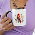 thumbnail image 3 of 1pc Cardinal Coffee Mug, 11oz Ceramic Cup with Elegant Red Bird Design, Microwave & Dishwasher Safe, Ideal for Home or Office Use, Unique Novelty Gift for Bird Lovers, 3 of 8