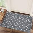 thumbnail image 5 of Danolapsi Modern Area Rug 2x3,Small Trellis Throw Rug Premium Non Slip Doormat Neutral Shag Area Rug,Non-Shedding Kitchen Sink Throw Carpet for Entry Bathroom Laundry Entrance, 5 of 9