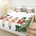 thumbnail image 3 of jejeloiu Chic Christmas Tree Twin Sheet Sets,Red Breey Twin Fitted Sheet,Christmas Nutcraker Soldier Flat Sheet For Teens,Ultra Soft Home Decor,3pcs, 3 of 7