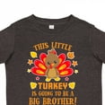 thumbnail image 4 of Inktastic This Little Turkey is Going to Be a Big Brother with Orange Text Boys Toddler T-Shirt, 4 of 5