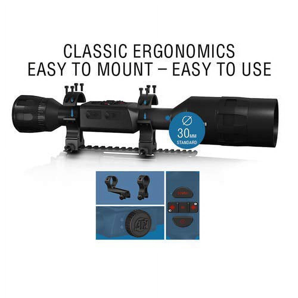 ATN ThOR 4 640x480, 4-40x, Thermal Rifle Scope with Ultra Sensitive Next Gen Sensor, WiFi, Image Stabilization, Range Finder, Ballistic Calculator and IOS and Android Apps