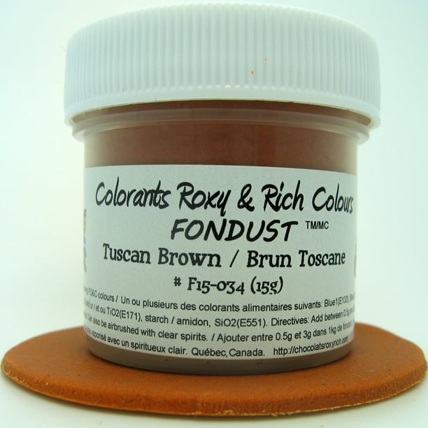 Roxy & Rich FONDUST Powder Colour - Tuscan Brown, 4 g