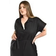 thumbnail image 4 of Vestido camisero de lino Roman Fashion /Tallas Extras, 2107 (Negro) negro 40, 4 of 6