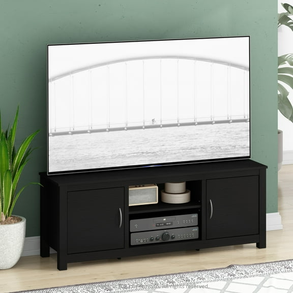 Furinno Classic TV Stand with Storage for TV up to 65 Inch in Americano