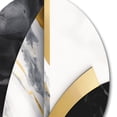 thumbnail image 3 of Designart "Artistic Marble Compositions" Abstract Marble Metal Round Art Living Room, 3 of 5